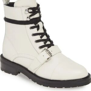 All Saints Donita White Combat Boots